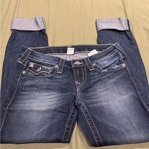 True Religion Skinny Cuffed Ankle Jeans - Sz 27